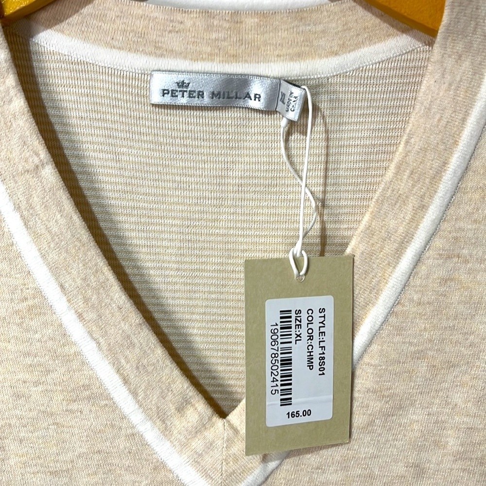 Peter Millar Vneck Cotton Blend Sweater - Picture 4 of 4